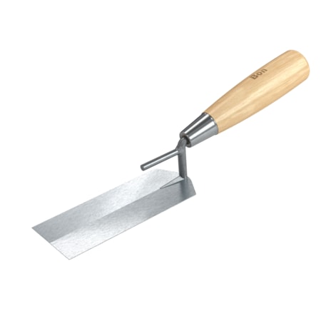 Bon Tool Margin Trowel, Bucket Carbon Steel 5" X 2" Wood Handle 14-456